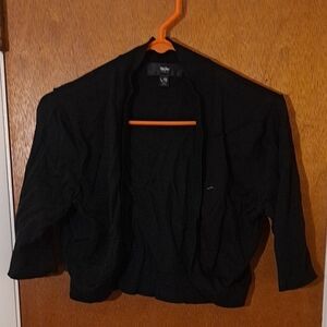 Black Cropped Cardigan